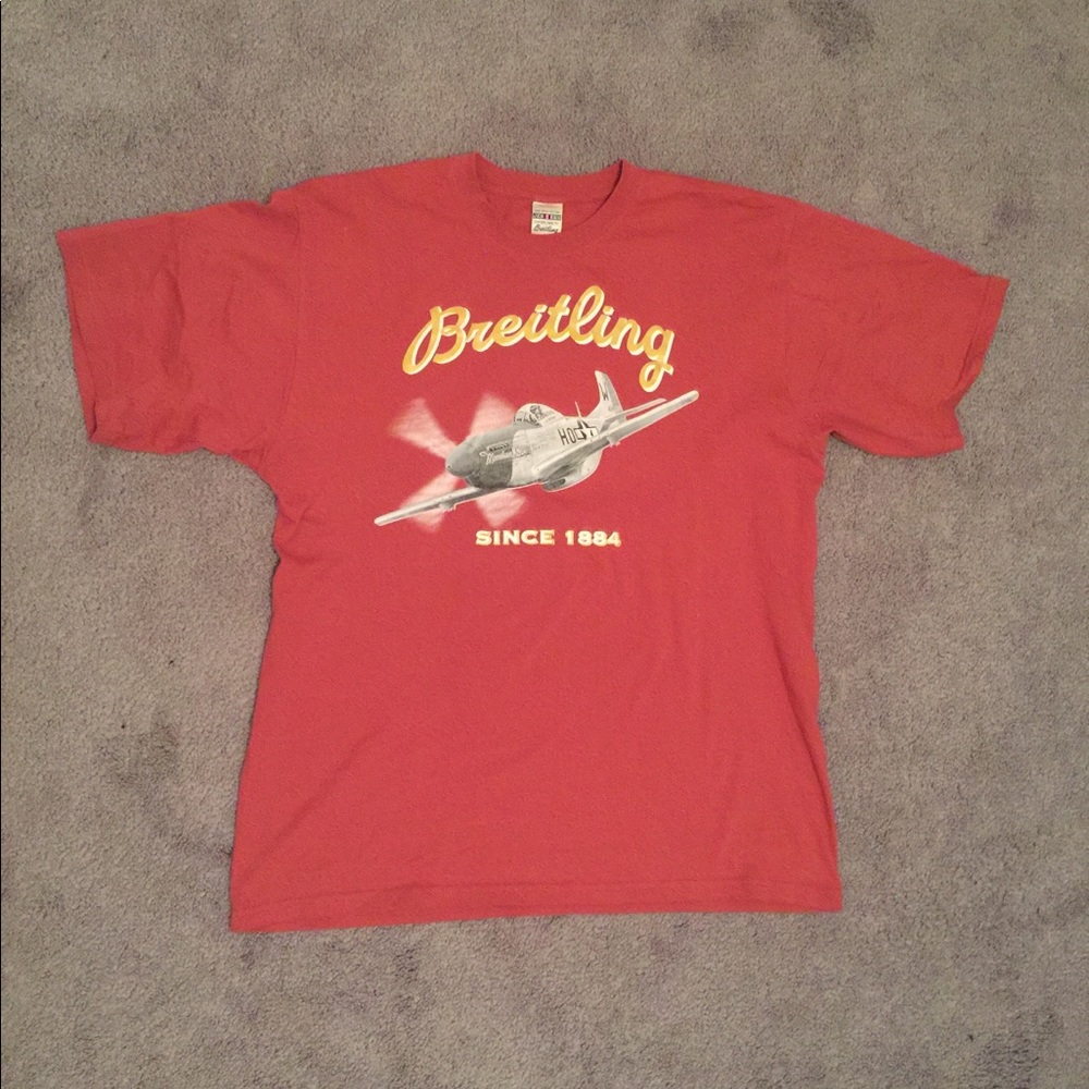 Vintage Breitling Jerzees T Shirt Watches Planes L